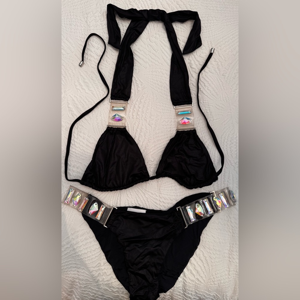 Beach Bunny Shooting Stars Bikini Black Large